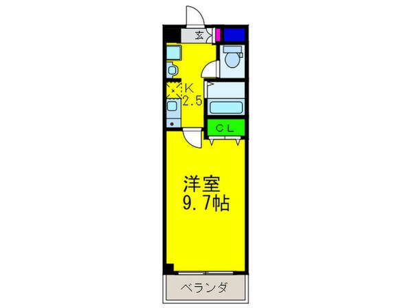 ﾌﾟﾛｼｰﾄﾞ長居公園通の物件間取画像